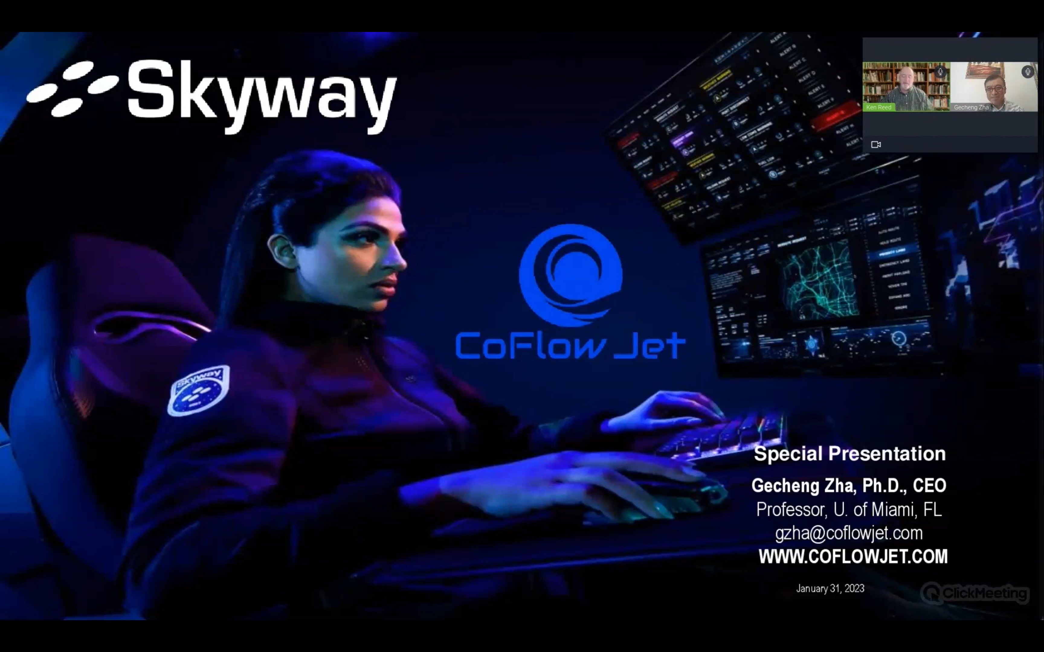Skyway featured CoFlow Jet via webinar: New Wing Technology, Jan. 31, 2023